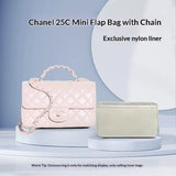 25C mini chain flap bag inner lining